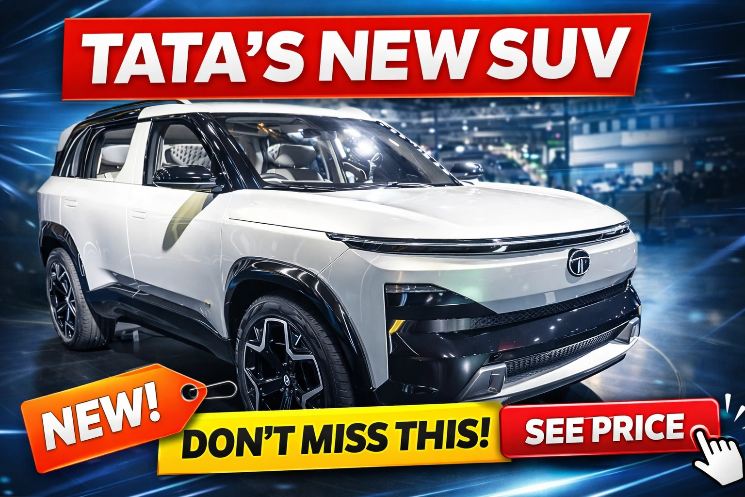 Tata Sierra EV 2026 electric SUV exterior design