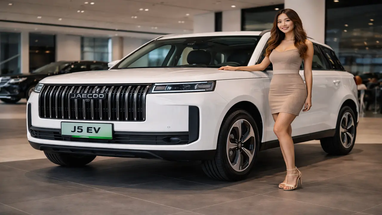 JSW Jaecoo J5 EV electric SUV 2026 India front design and styling