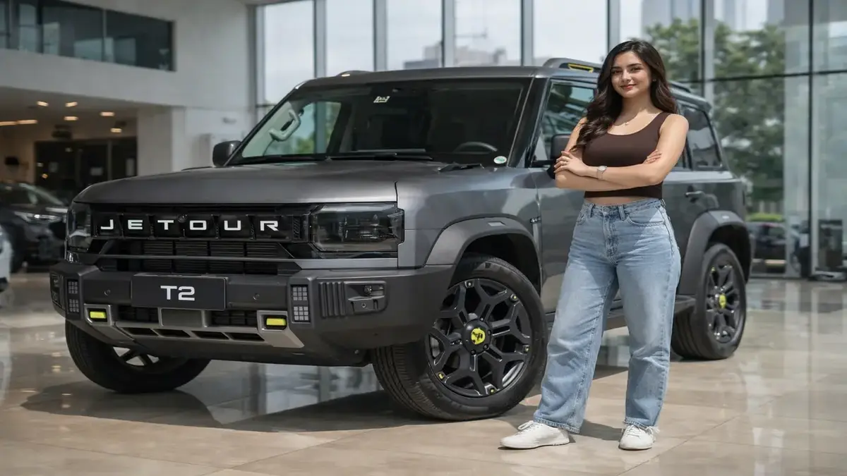 JSW Jetour T2 in india 2026 का bold front design और rugged SUV look