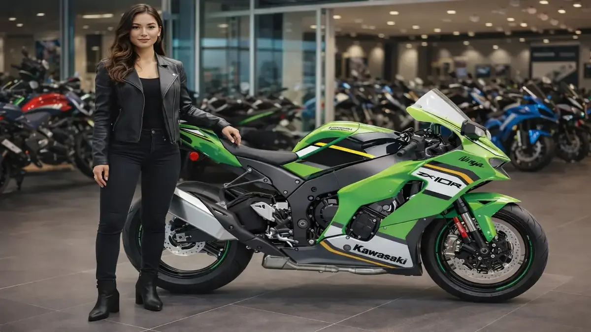 Kawasaki Ninja ZX-10R green litre-class superbike racing design