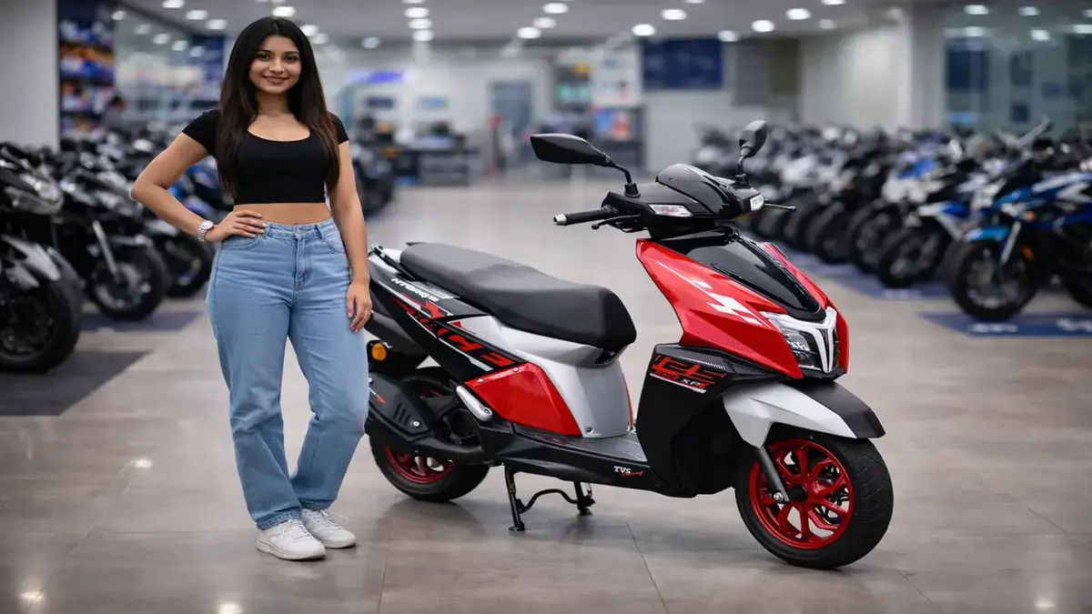TVS NTORQ 125 sports scooter 2026 model red color India review