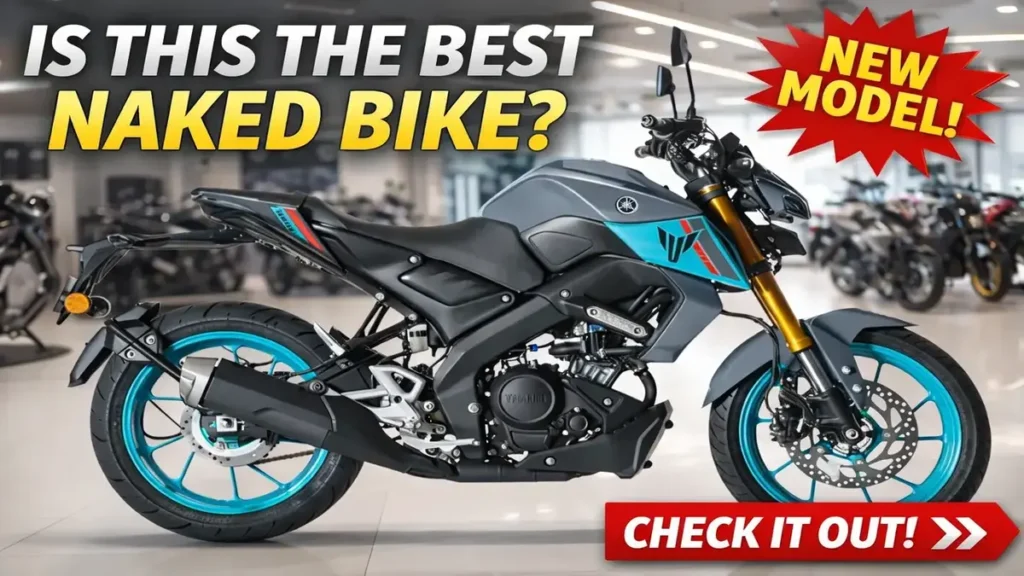 Yamaha MT-15 V4 street bike with aggressive design and LED headlamp
