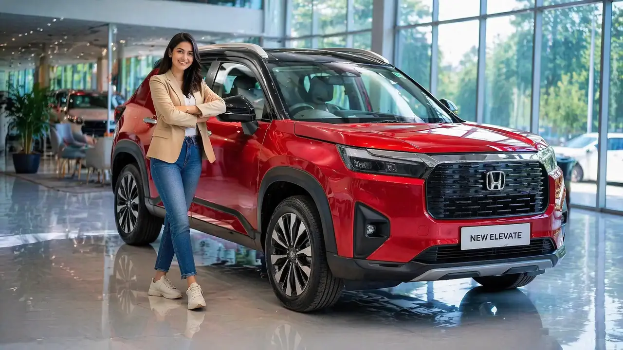 Honda Elevate 2026 red SUV front view with premium design and styling India