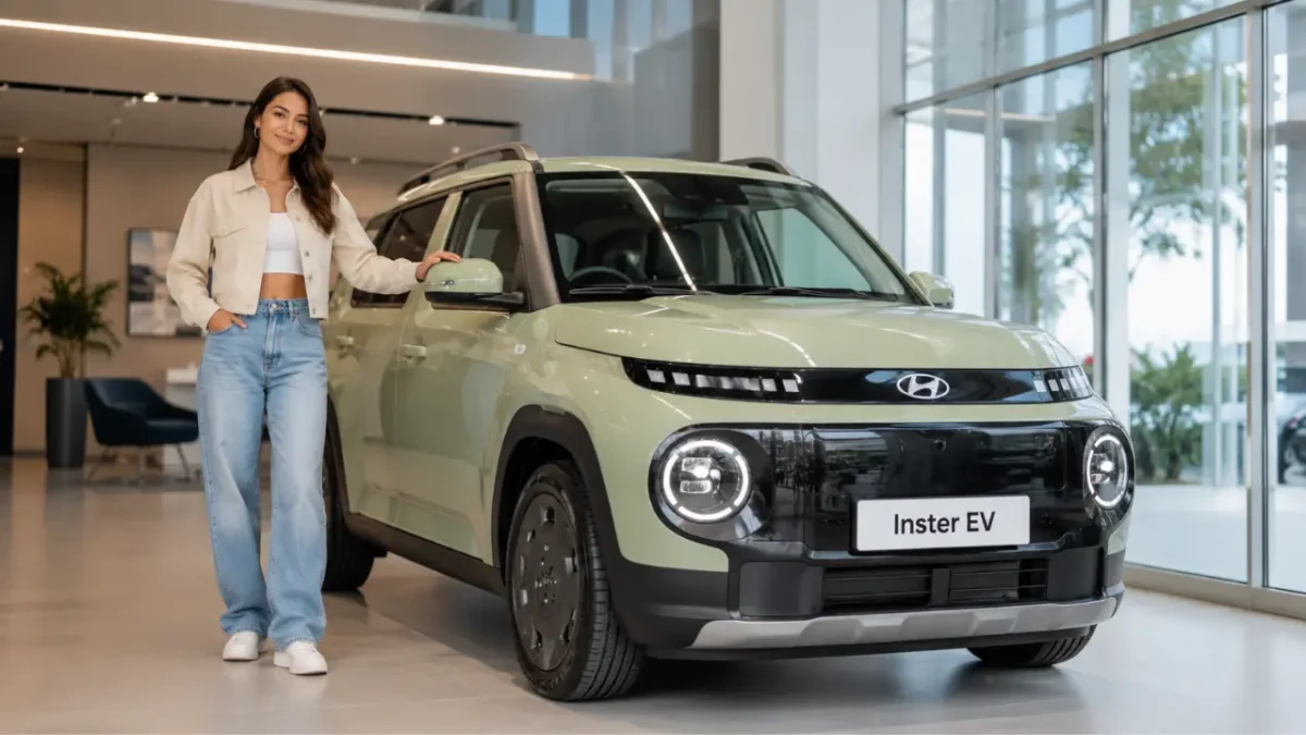 Hyundai Inster 2026 electric SUV front look with futuristic design