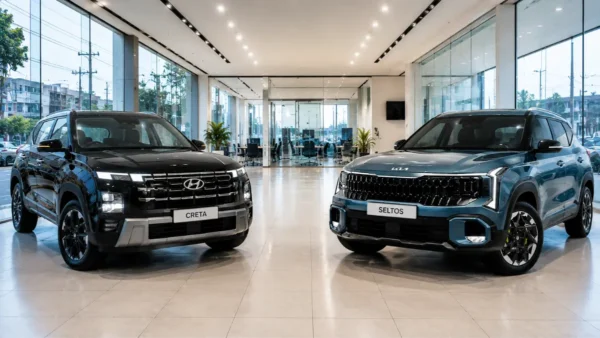 Kia Seltos vs Hyundai Creta 2026 SUV comparison with price features mileage and specifications