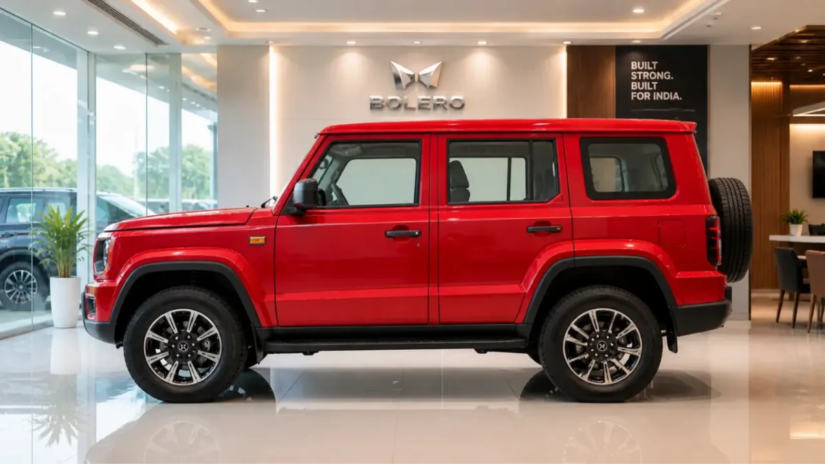 Mahindra Bolero 2026 side profile rugged SUV design India